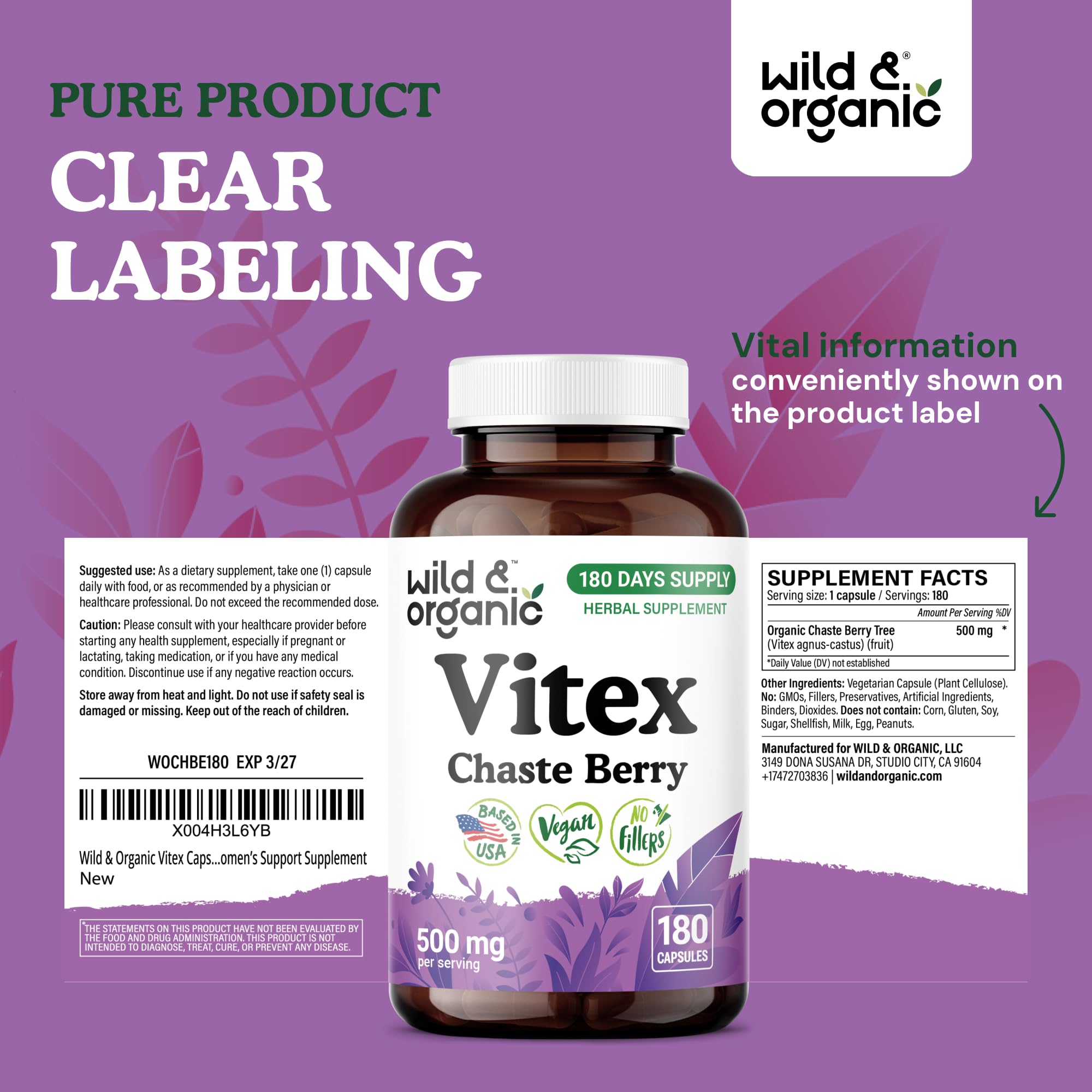 Vitex product image communicates natural, plant-based wellness options for daily life