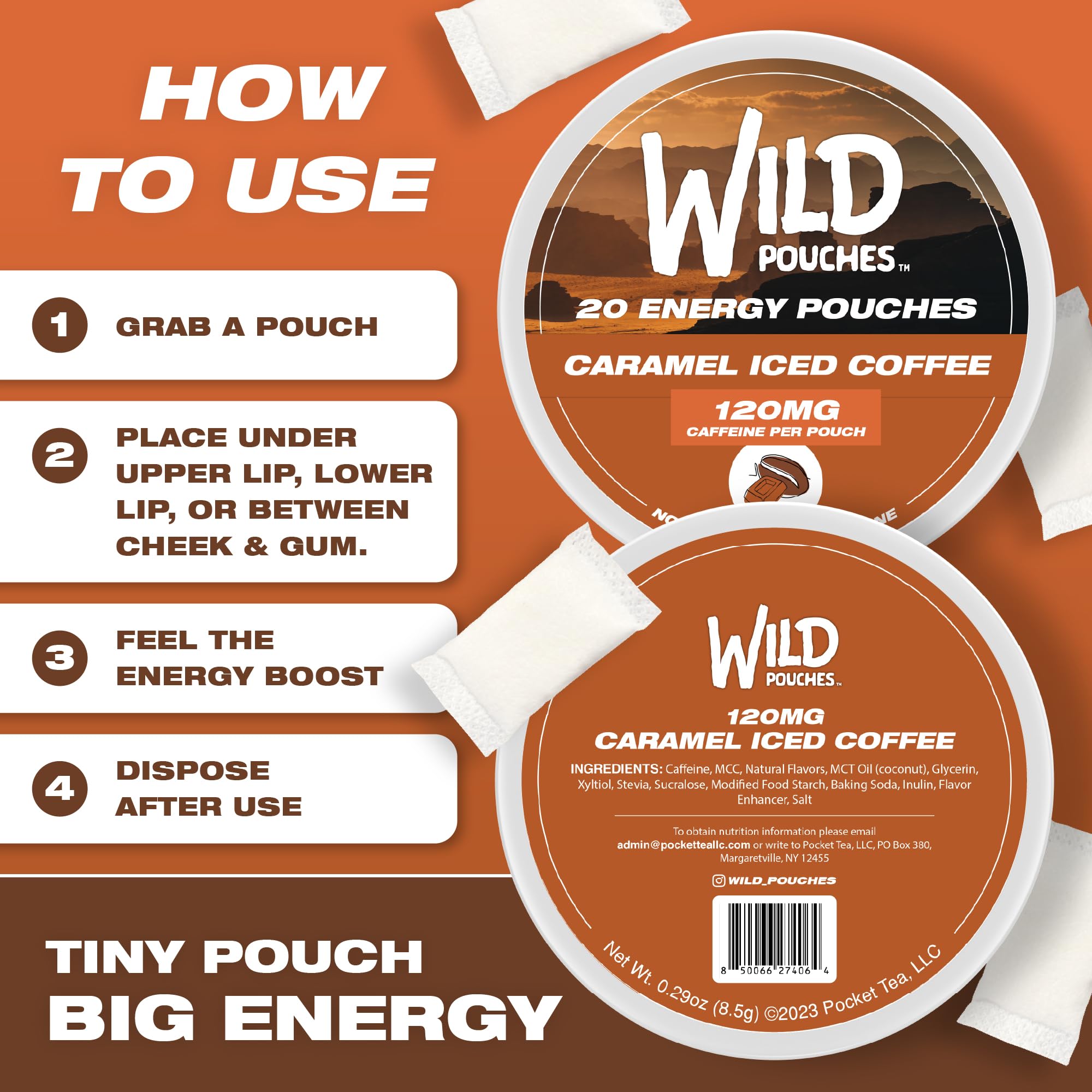 Wild Pouches pre-workout pouch provides a ready energy lift.