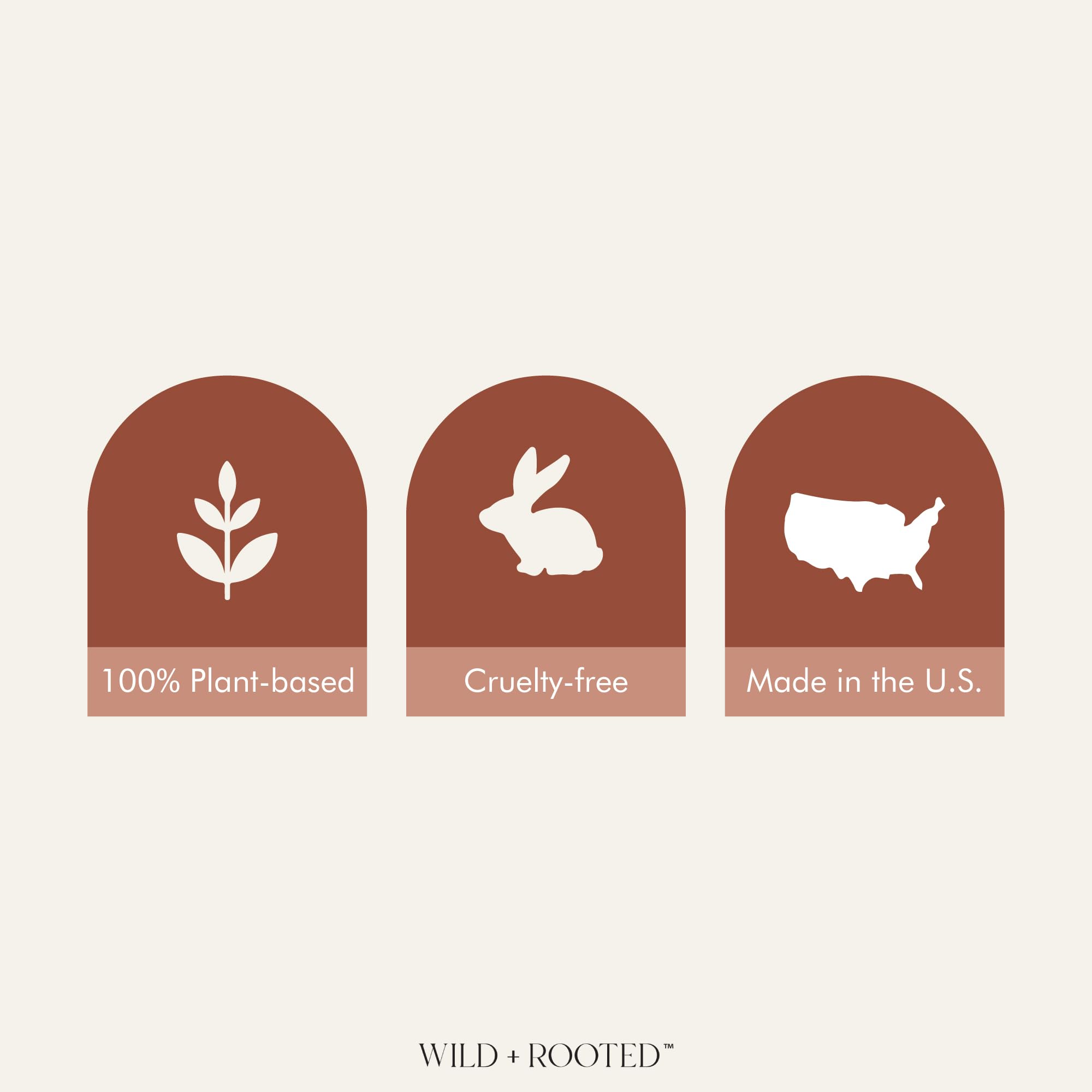 Wild + Rooted North natural oil blend with no alcohol for skin-safe use.