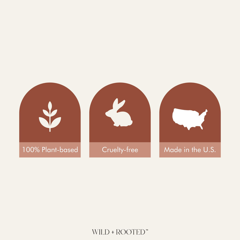 Wild + Rooted North natural oil blend with no alcohol for skin-safe use.