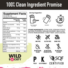 Wild Society clean label ingredients suitable for keto and paleo lifestyles