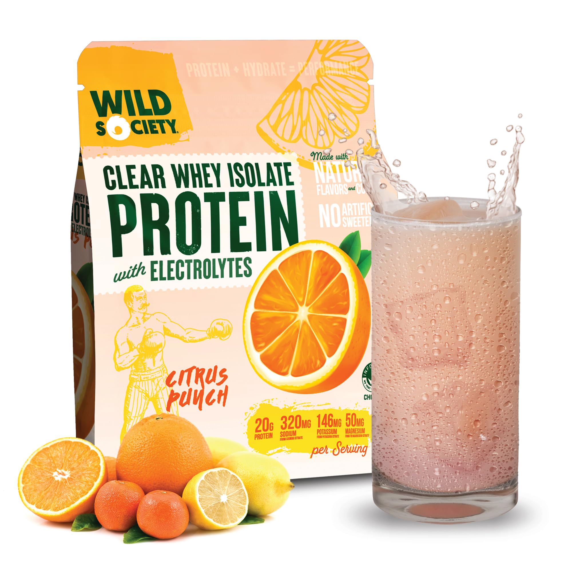 Wild Society Clear Whey bottle ready for post-workout hydration and protein delivery