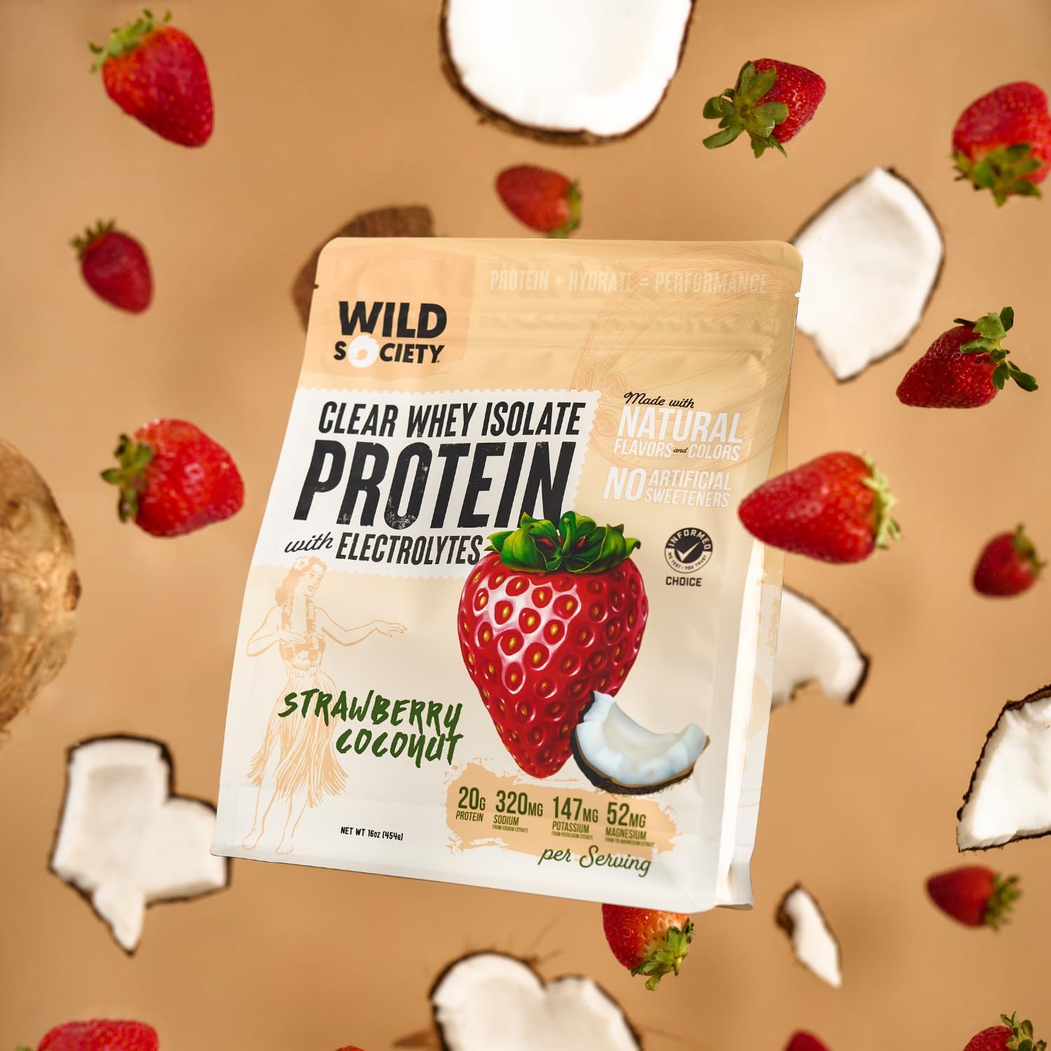 Wild Society Clear Whey post-workout recovery shot suggests quick nourishment