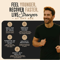 Wild Society Longevity Shake scoop illustrates easy portioning for post-workout refuel.
