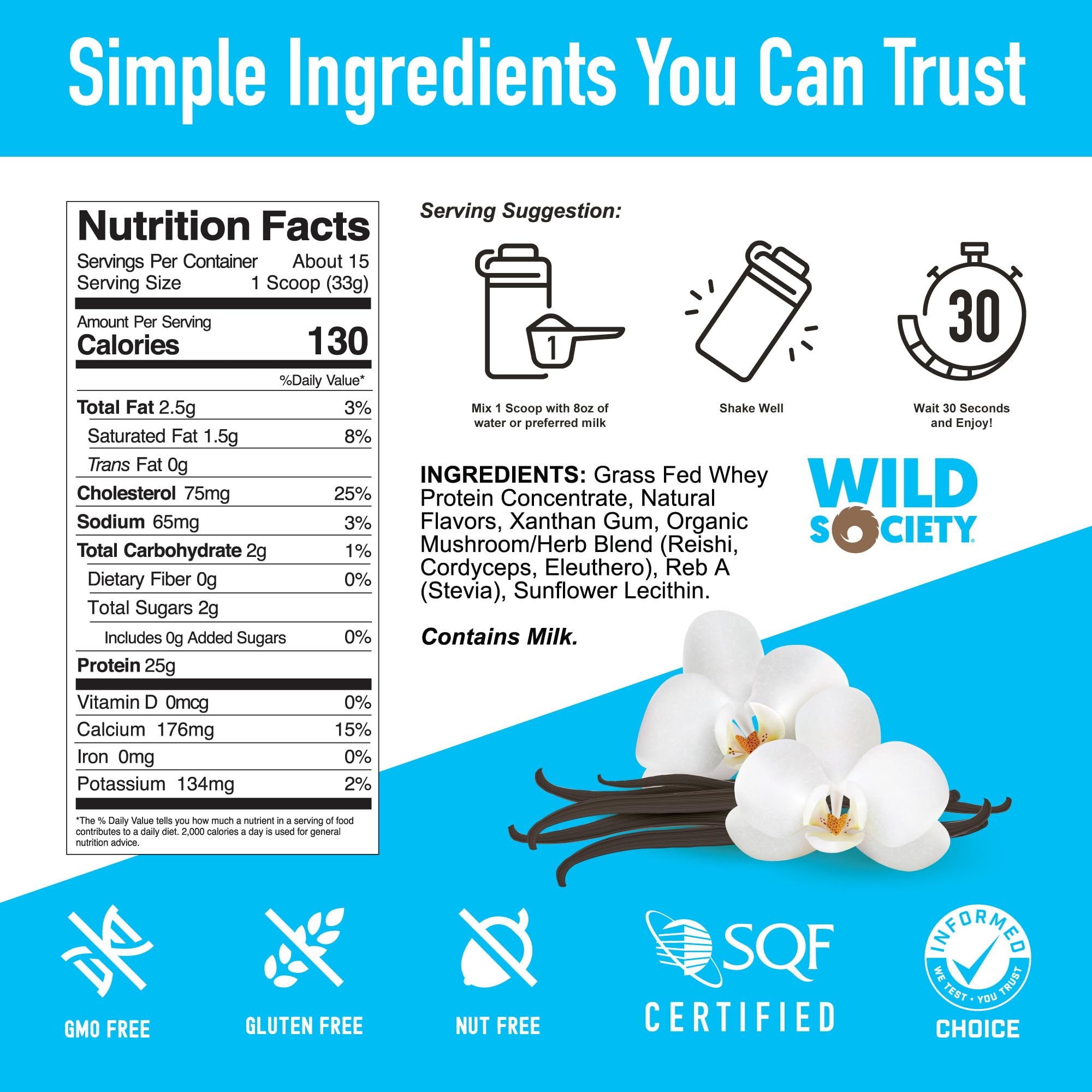 Wild Society Reishi Cordyceps Eleuthero blend boosts resilience and energy