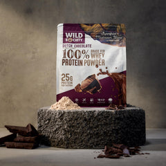 WILD SOCIETY shake ready in glass for post-workout recovery.