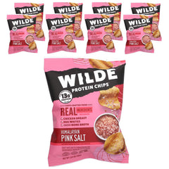 Wilde Brands Protein Chips Himalayan Pink Salt bag-front, savory protein snack for active days