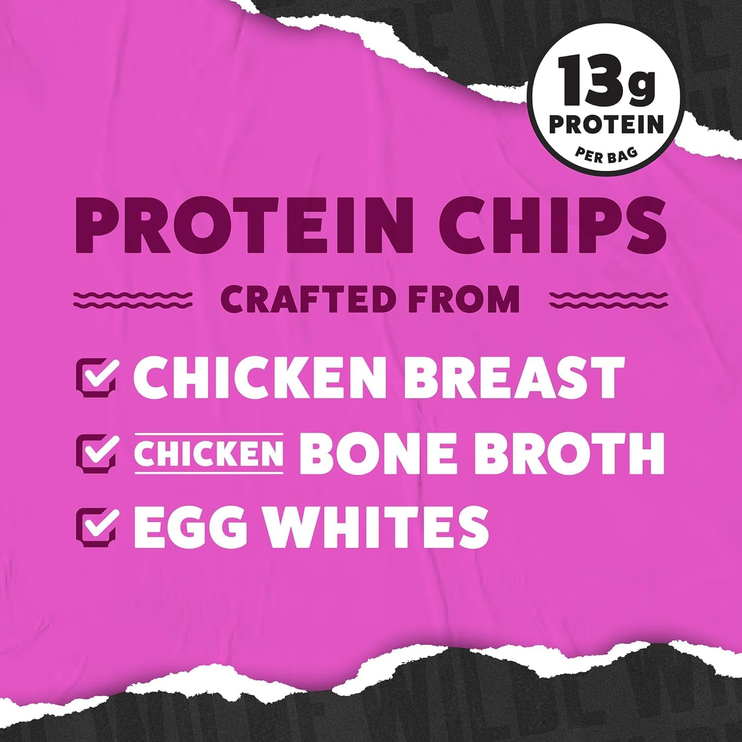 WILDE Protein Chips twelve-bag pack, versatile snacks for school or office
