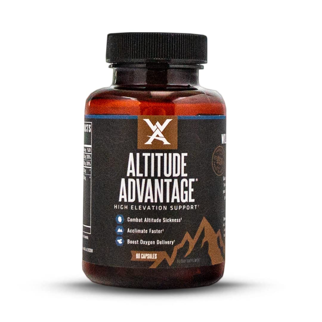 Wilderness Athlete Altitude Advantage bottle on shelf supports mountain readiness