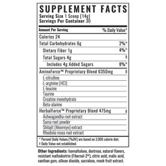 Ingredients panel on Brute Force showing amino acids and adaptogens
