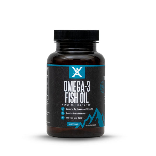 Wilderness Athlete Omega-3 fish oil bottle showing 1800 mg EPA/DHA per serving