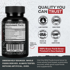 Wild Foods bone matrix capsules close-up, complete organ-based nourishment