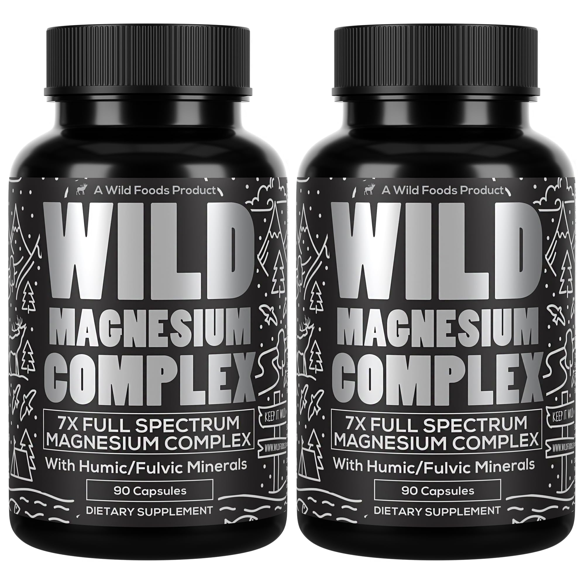 Wild Foods Magnesium Complex bottle front highlights premium packaging for daily use.