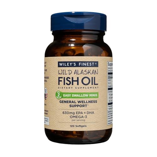 Wiley's Finest Easy Swallow Minis bottle for easy daily omega-3 use