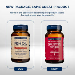 Serving size image suggests easy daily omega-3 regimen with Wiley's Finest