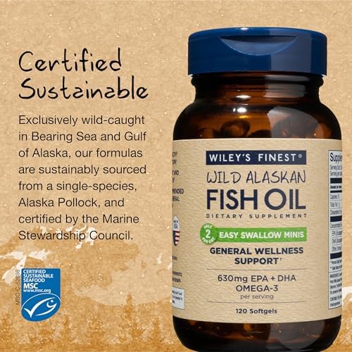 MSC-certified sustainable fishing symbol for Alaska Pollock oil