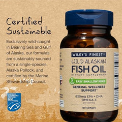 MSC-certified sustainable fishing symbol for Alaska Pollock oil
