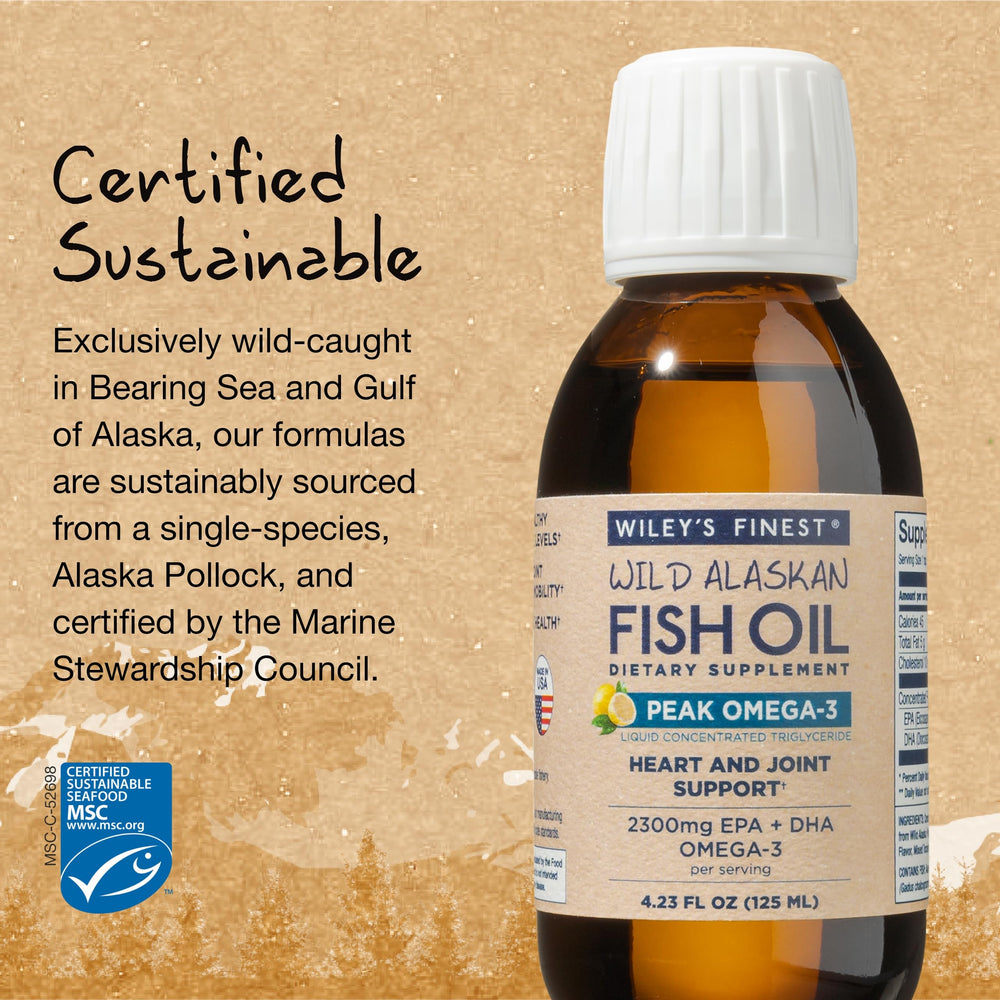 MSC-certified sustainable source logo on Wiley's Finest label
