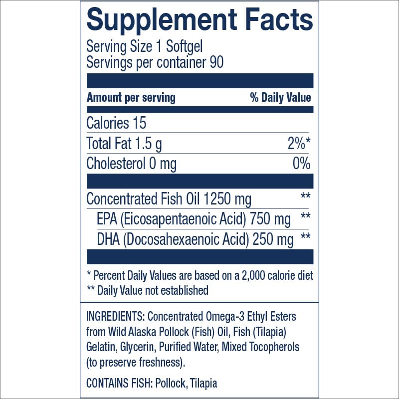 Close-up of Wiley's Finest Peak EPA softgels highlighting burpless design