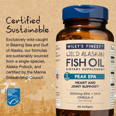 MSC-certified sustainable wild Alaskan Pollock oil source in Wiley's Finest bottle