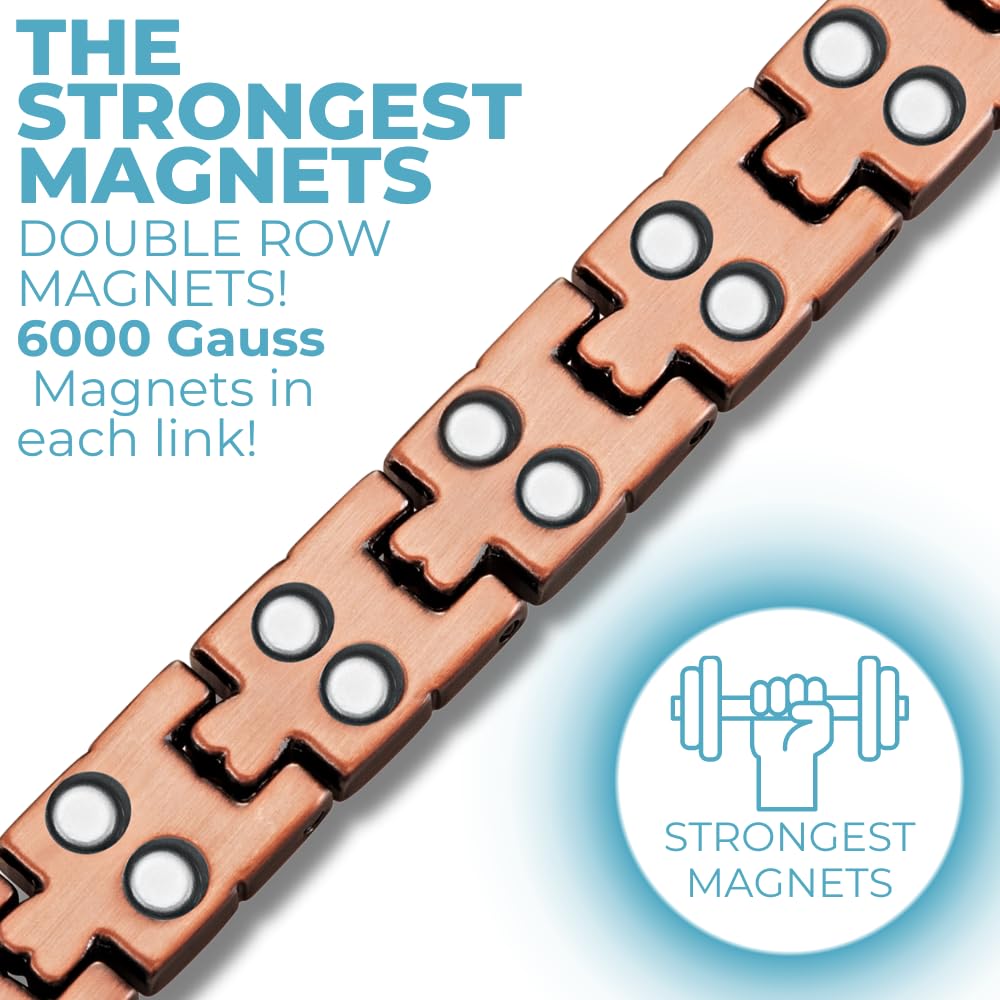 Willis Judd double-strength magnetic bracelet front view showing magnets