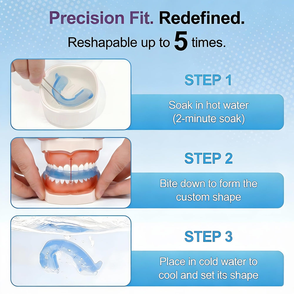 Willnice secure clip design on upper teeth to prevent slipping during sleep.