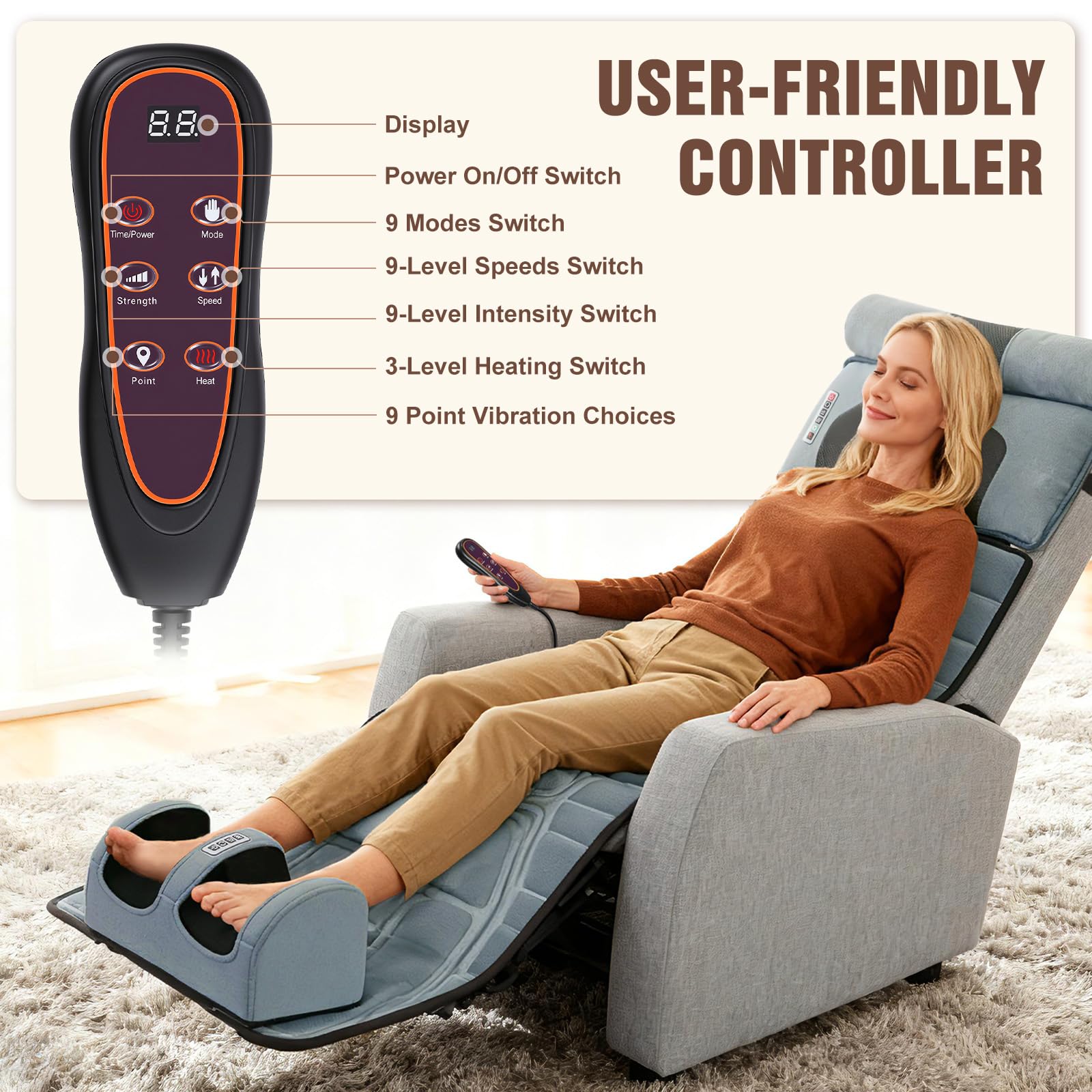 Wilytyres foot massager shows calming kneading for tired feet