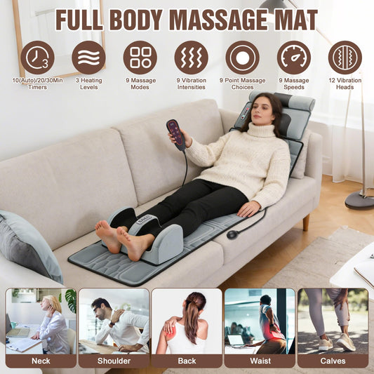 Wilytyres massage mat heat indicator highlights soothing warmth options