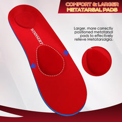 WIMSSERT high arch support redistributes pressure for balanced foot alignment.