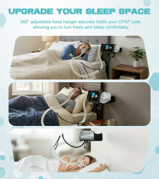 Windihoues all-metal CPAP mount for durable bedside support.
