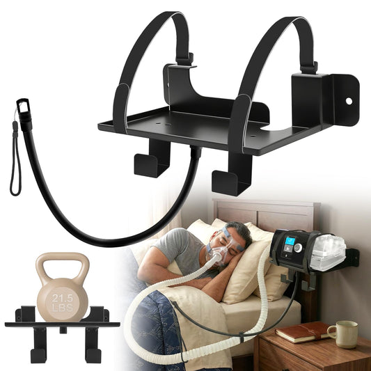 Windihoues CPAP hose hanger with 180° motion reduces tangling and tugging.