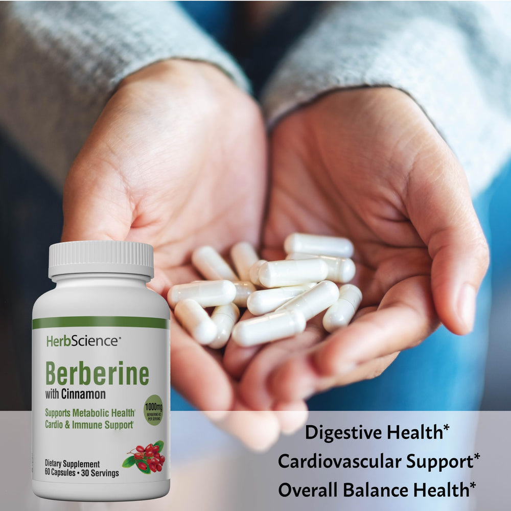 Windmill Herb Science Berberine label shows ingredients and potency for informed use.