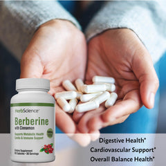 Windmill Herb Science Berberine label shows ingredients and potency for informed use.