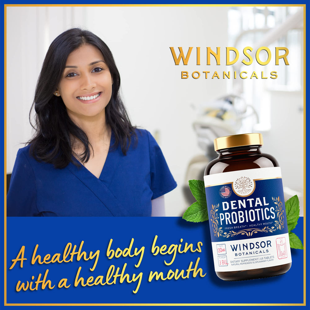 Windsor Botanicals chewable tablets in hand for on-the-go freshness