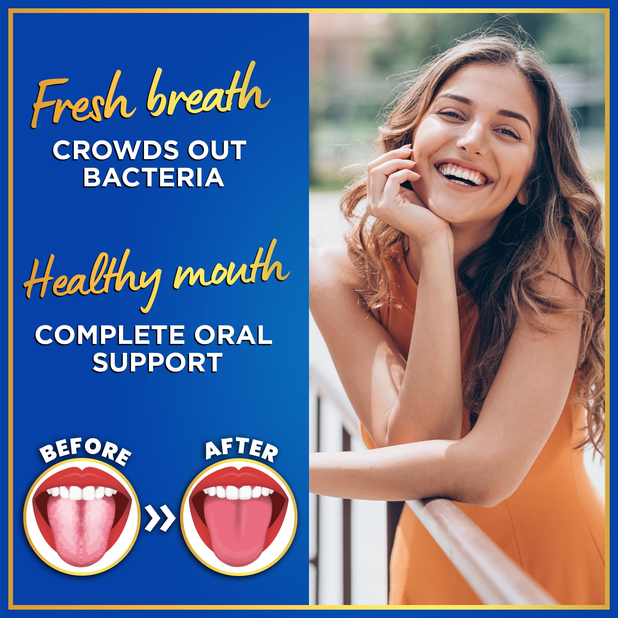 Windsor Botanicals Dental Probiotics tin open shows tablets for daily oral care.