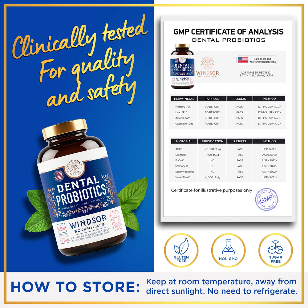 Windsor Botanicals dental probiotics linking oral health to overall wellness