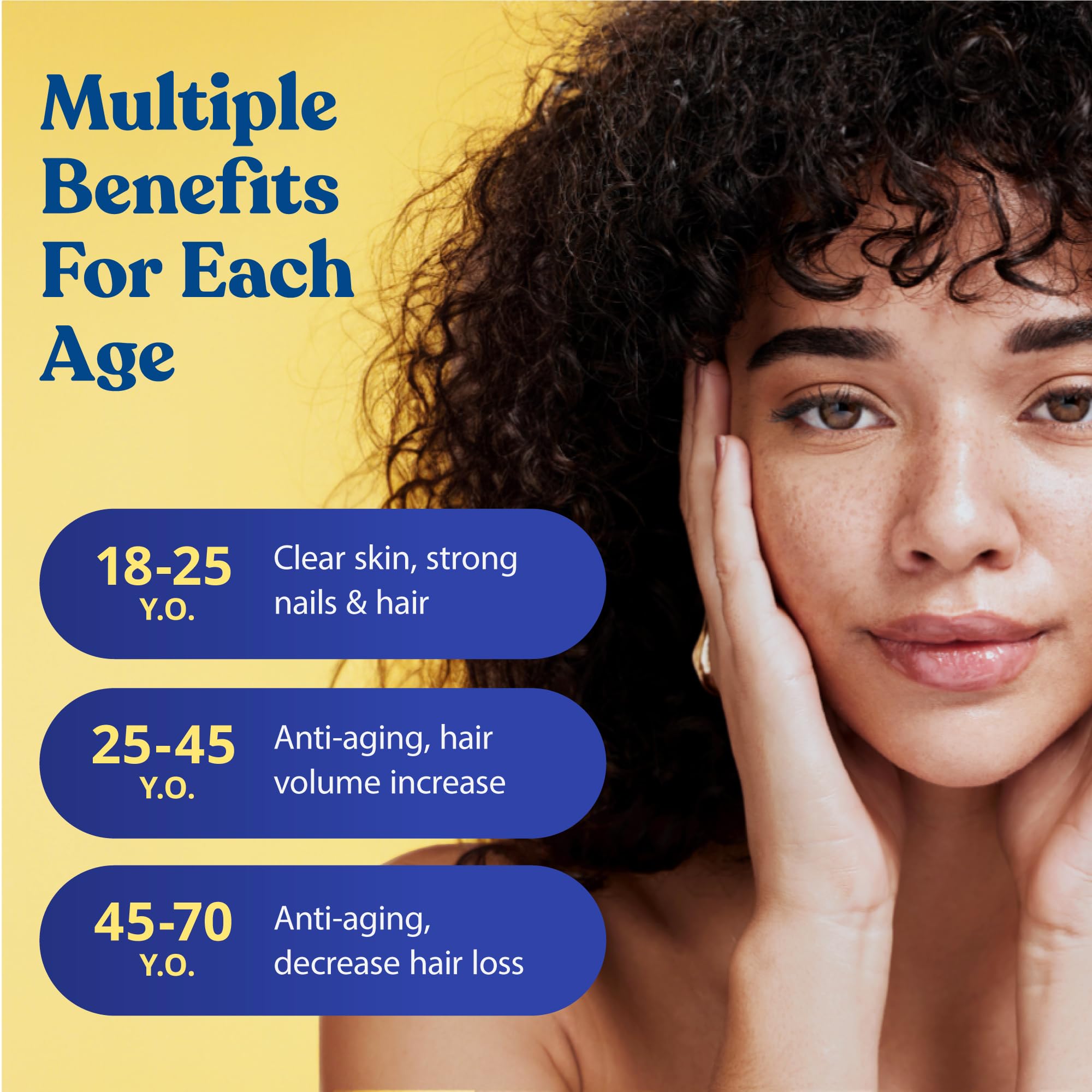 WINDSOR BOTANICALS visual of healthier-looking hair and radiant skin.
