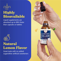 WINDSOR BOTANICALS hydrolyzed collagen peptides label highlights 30,000mcg per serving.