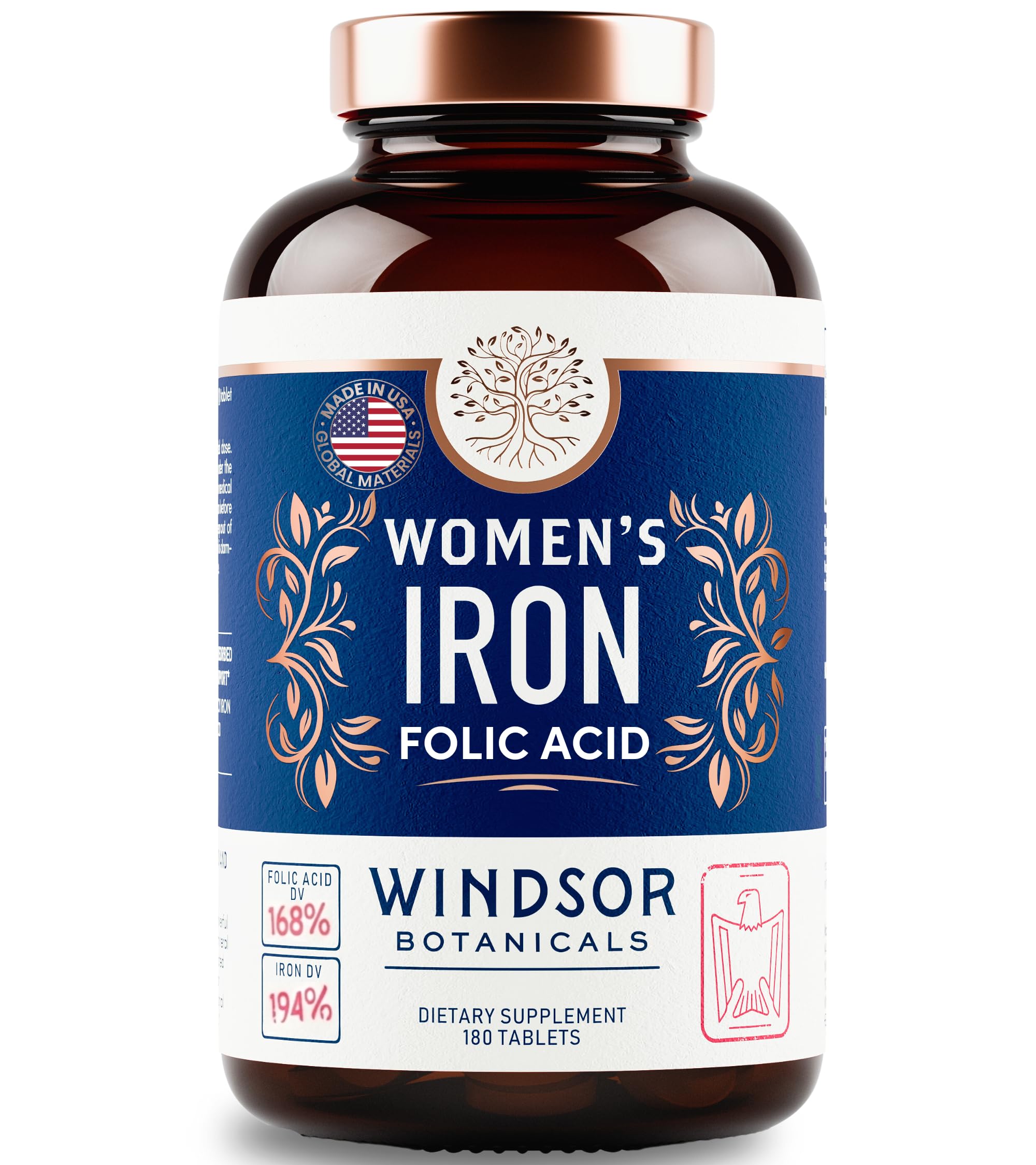 WINDSOR BOTANICALS made in USA facilities seal indicating quality
