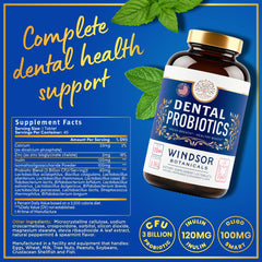 Windsor Botanicals oral probiotic with 3 billion CFU counts for balanced mouth