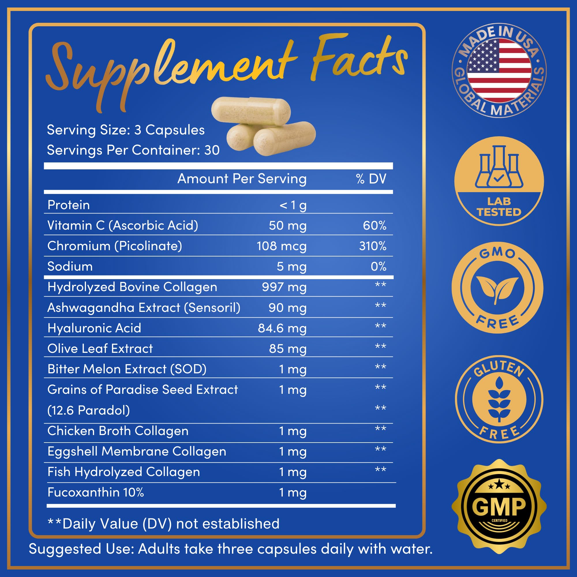 Closeup of Windsor Botanicals capsules for flexible daily beauty support.