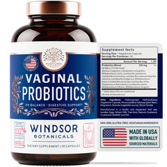 Brand Windsor Botanicals logo with bottle cap conveying modern intimate wellness.