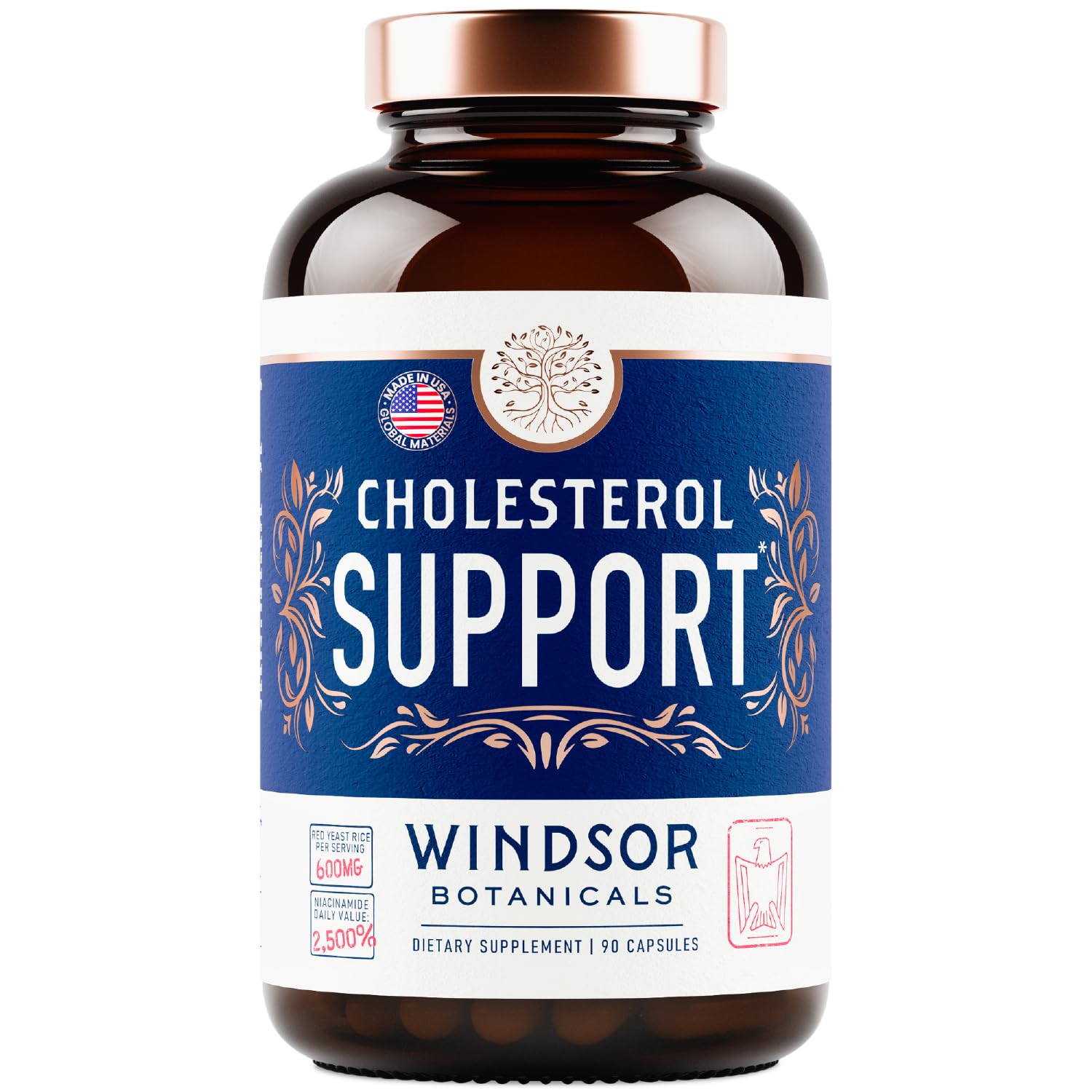 Windsor Botanicals USA-made label signaling quality ingredients.