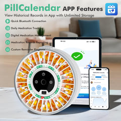 Windtrace PillCalendar 7 double-sided dose rings shown for flexible dosing.