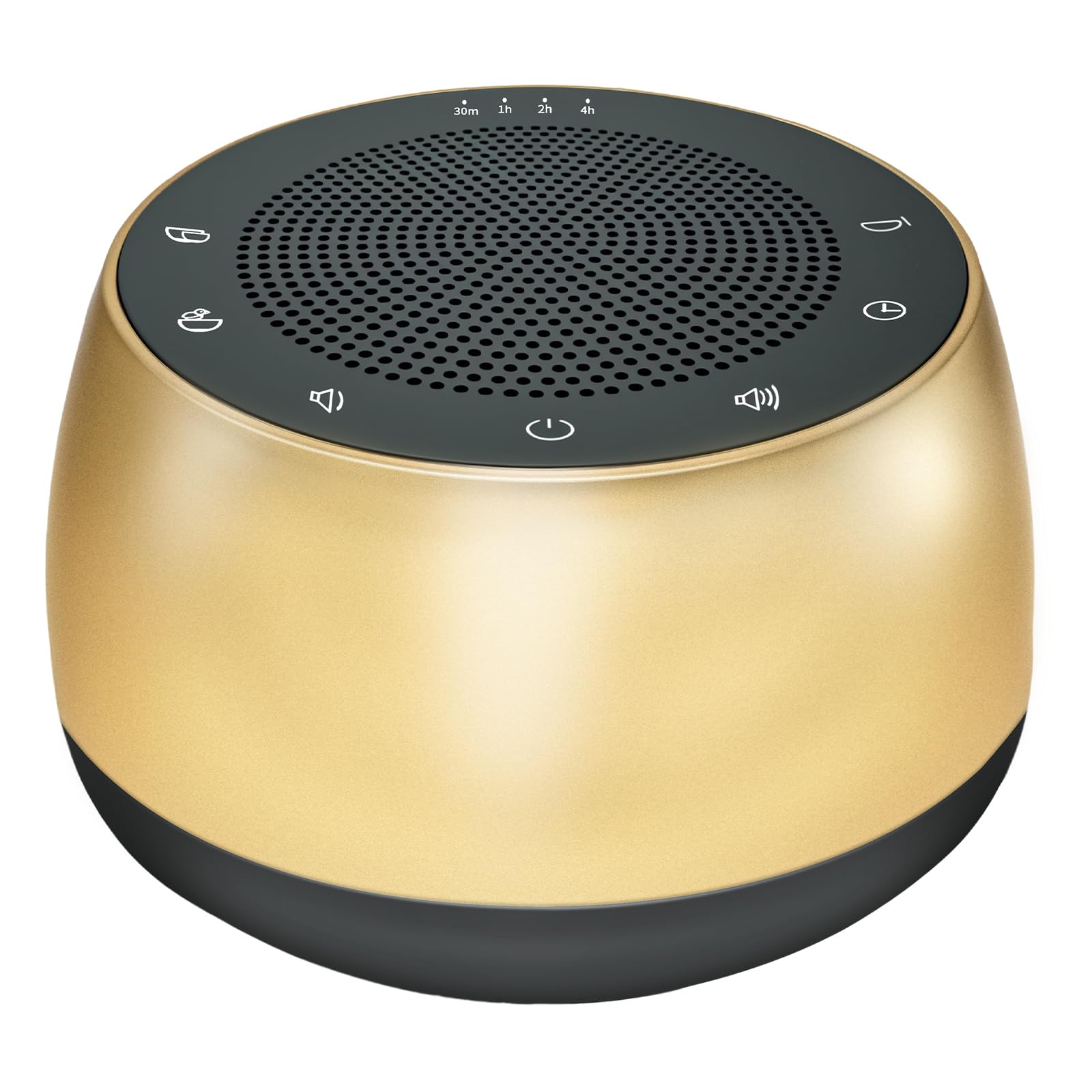 WINISH Meditation Sound Machine front view with glowing controls for easy meditation setup.