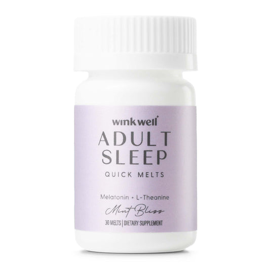 Wink Naturals Wink Well 3 mg melatonin tablet dissolves quickly for easier bedtime support.