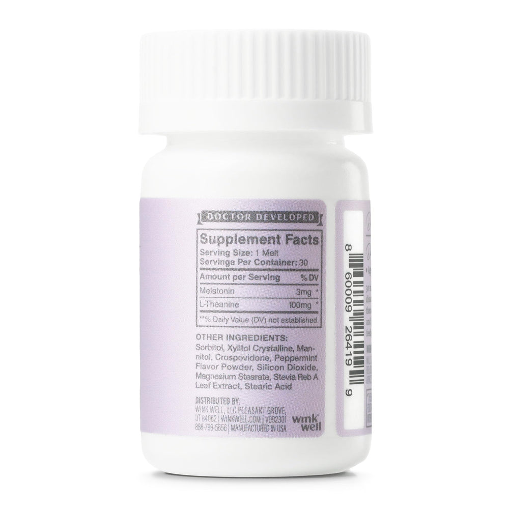 Wink Naturals Wink Well dissolving sleep melts in mouth for convenient nightly use.