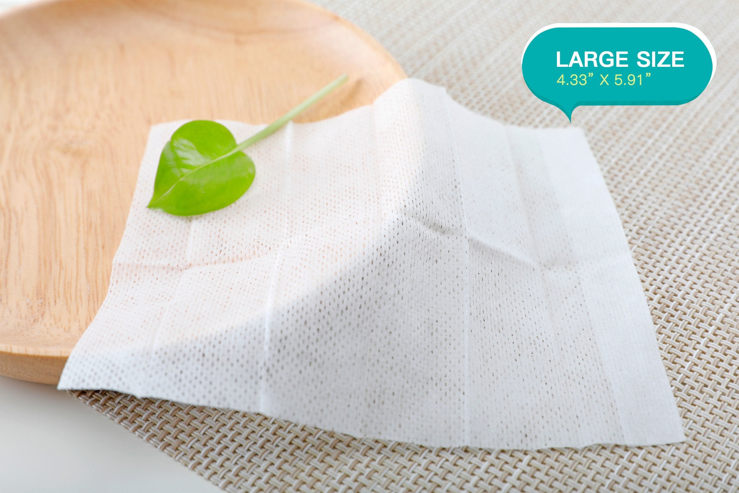 Winner 4-ply cotton nonwoven wipe offers strong cleaning power.