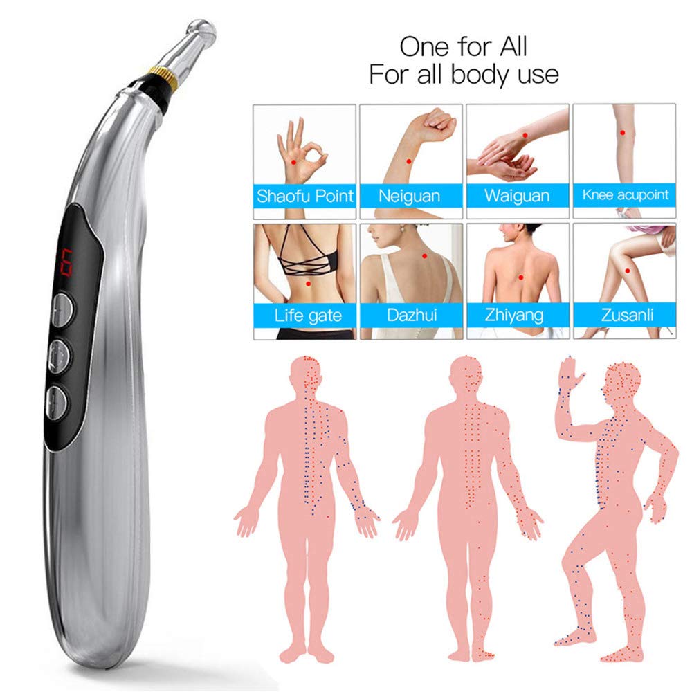Winnes Acupuncture Pen ergonomic handle supports comfortable precision massage.
