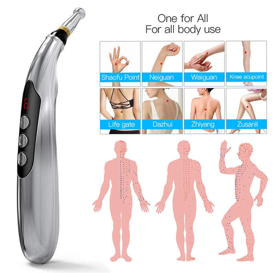 Winnes Acupuncture Pen ergonomic handle supports comfortable precision massage.